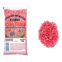 Substrato Para Aquários Aqua Pedras Cascalho De Quartzo Natural N02 Rosa